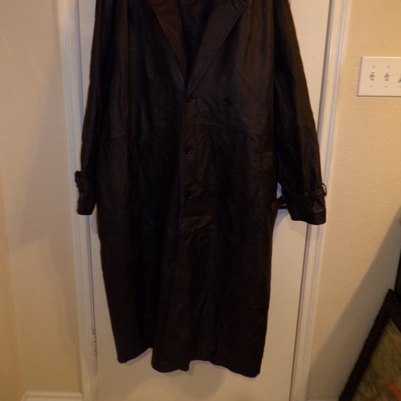 PHASE 2 LONG BLACK LEATHER JACKET - Picture 3 of 6